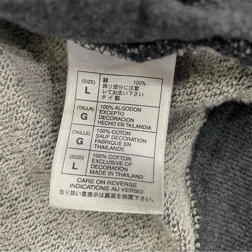 Disneyland Mickey Mouse Mens Hoodie Sweatshirt Gray Embroidered Full Zip‎ Large